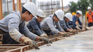 烈日下的建设者