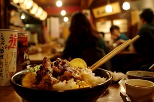 烧鸟拼牛丼