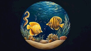 水族箱插画