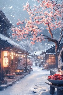 氛围感雪景