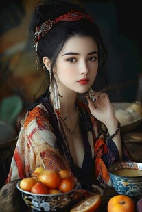 古风棋牌美女