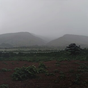 雨中远山