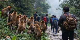 龙进溪猴群