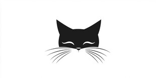 黑猫卡通logo