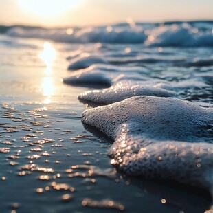 海边夕阳落日风景冰凌