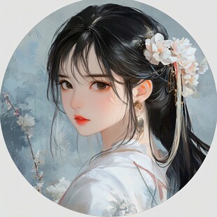 古风美女头像插画封面