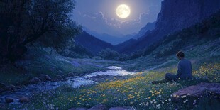 星月河幻想插画