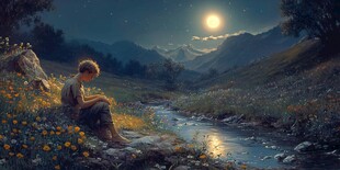 星月河幻想插画