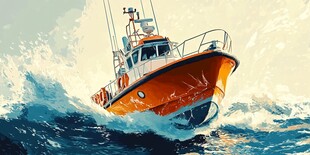 乘风破浪包装插画