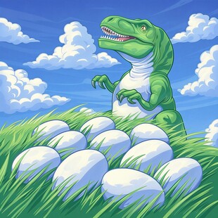 抱恐龙蛋的恐龙