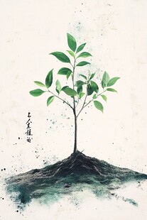 插画小树