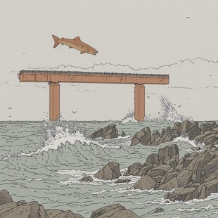 舟岱大桥插画