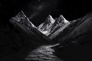 黑夜雪山