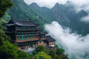 云彩高山古寺