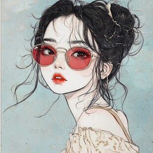 高级感女插画