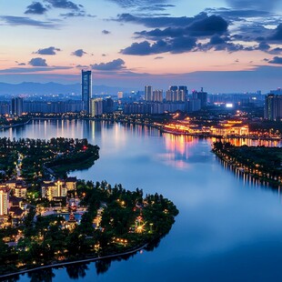 迪荡湖夜景