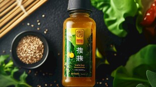 苦荞茶瓶贴设计