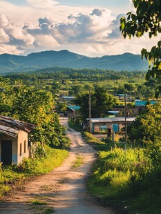 中俄边境乡村