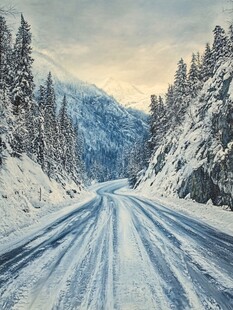 冰天雪地道路