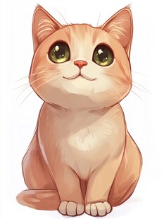 卡通橘猫插画