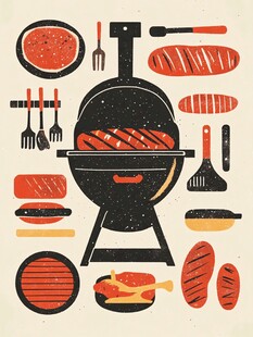 bbq插画