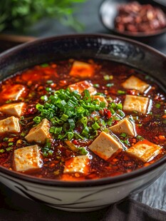 麻婆豆腐特写