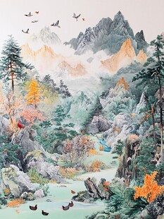 山水挂画壁画壁纸墙纸