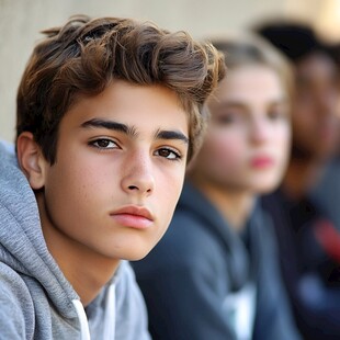 俊朗俊俏青少年