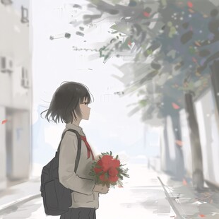 捧花少年