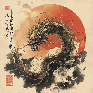 龙年插画手绘