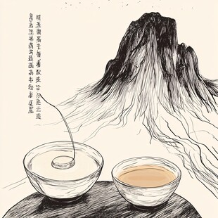 武夷岩茶插画