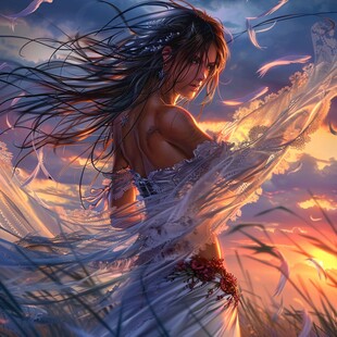 长翅膀的天使女神