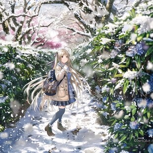 樱花树下的少女