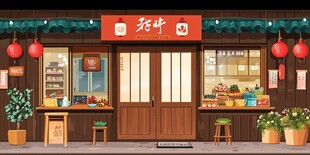 炒货店插画