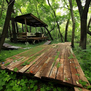 森林木屋休息区