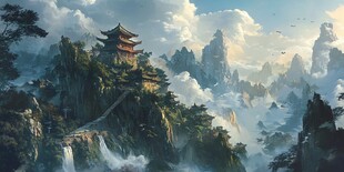 古风仙境天上宫阙