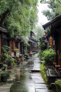 南宋御街雨景