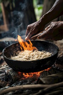 野外煮泡面