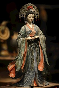 古代美女泥塑