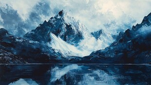 雪峰油画