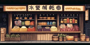 炒货店插画