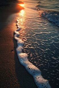 海浪浪花日出日落