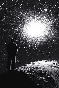 星辰大海男孩背影