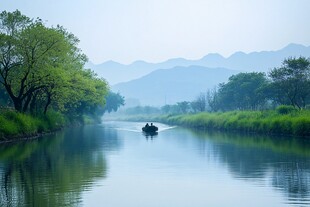 茅家埠的早晨