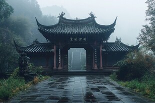 青城山山门图片素材