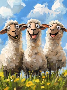 羊群插画
