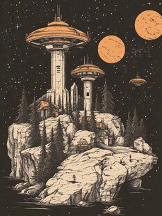 科幻题材插画
