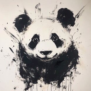 抽象画大熊猫