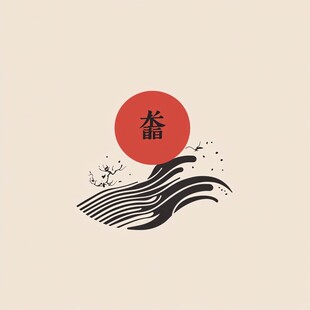 日式海浪logo