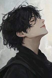 唯美男生插画